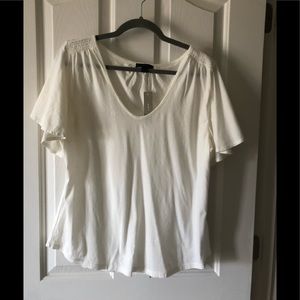 NWT JCrew V-neck Ivory XL Top